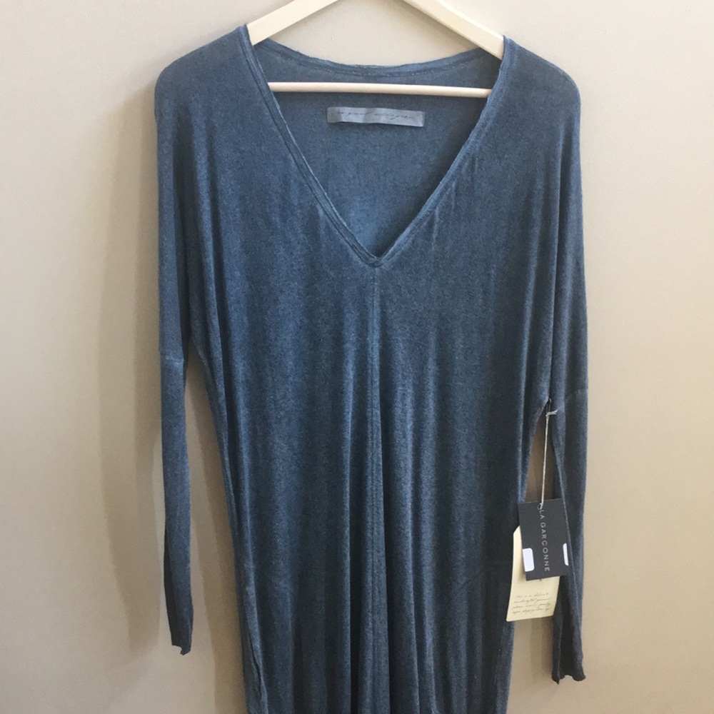 Raquel Allegra- NWT! Deep V maxi dress, size 1